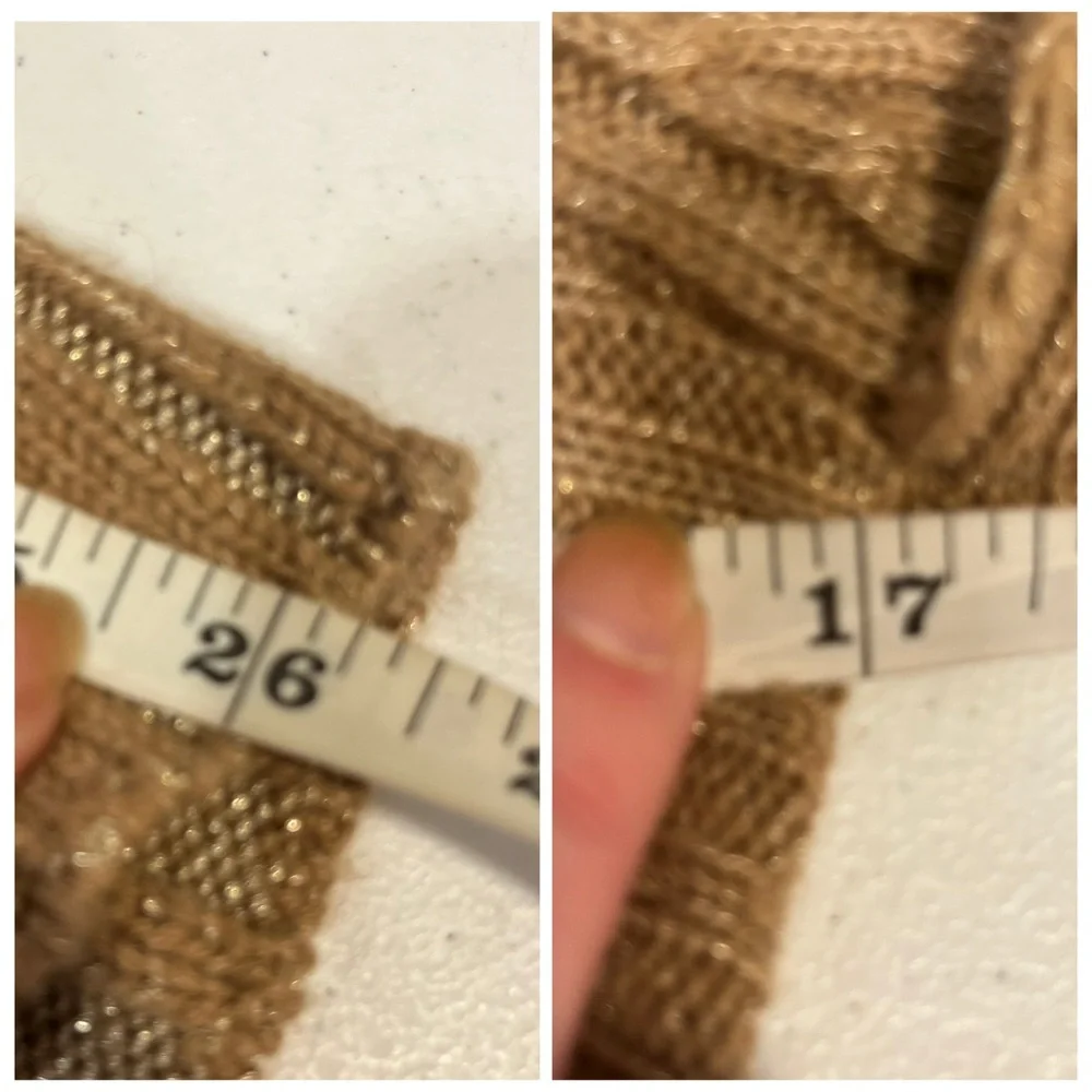 Roberto Cavalli Tan Sweater Camel Hair Belted Medallion V Neck 6 VTG Vintage 🟡